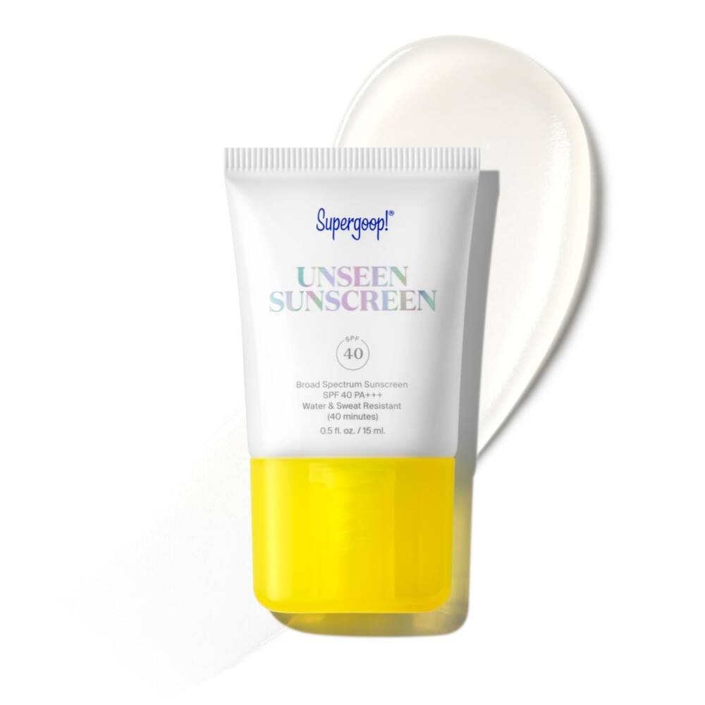 Supergoop! Unseen Sunscreen - SPF 40 - Invisible, Broad Spectrum Face Sunscreen + Makeup-Gripping Primer - 0.5 fl oz