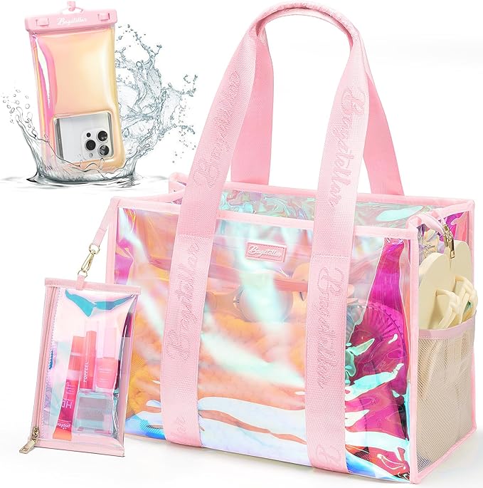 Iridescent Beach Tote Bags